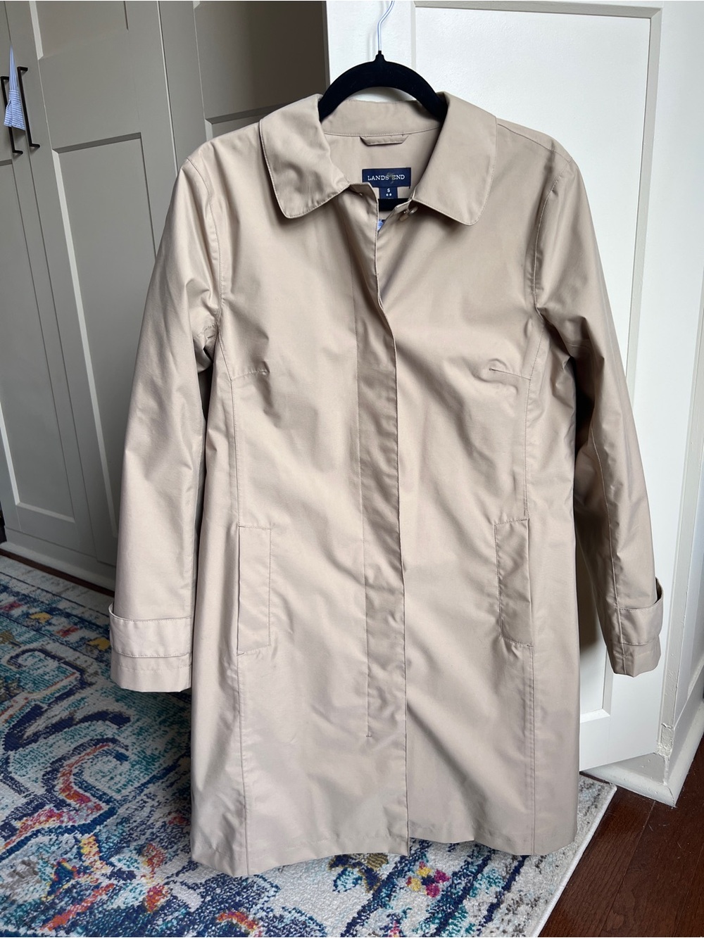 Lands' End Women's Beige Trench Coat